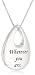 Sterling Silver "Wherever You Are, It Is Your Friends That Make Your World" Reversible Teardrop Pendant Necklace, 18"