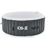 CO-Z Inflatable Hot Tub, 4 Person Blow Up Portable Hot Tub with 120 Bubble Jets Cover, 6' Outdoor...