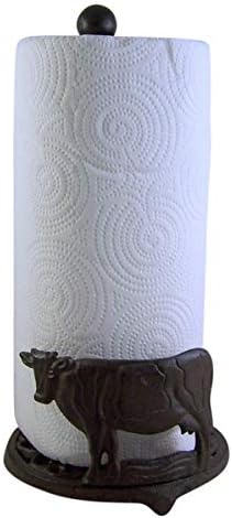 Cast Iron Cow Paper Towel Holder 13 Inch
