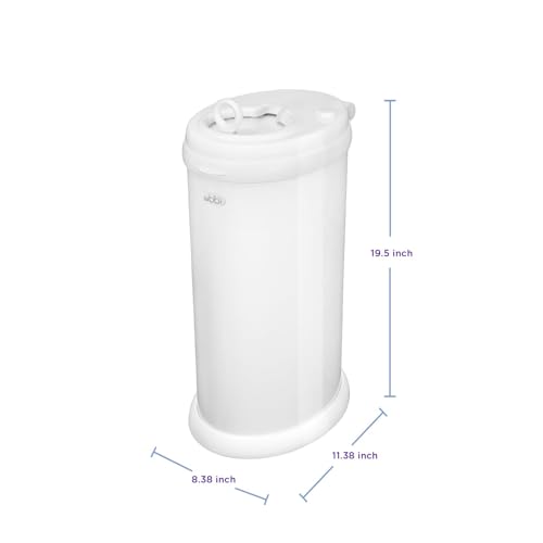 Ubbi Steel Diaper Pail, Odor Locking, No Special Bag Required, Award-Winning, Registry Must-Have, White by Ubbi - Image 8