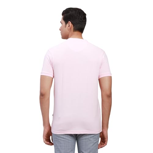 Image of Parx Men's Cotton Polyester Blend Solid Pattern Regular Fit Henley Collar Henley Neck Half Sleeve Casual T-Shirt