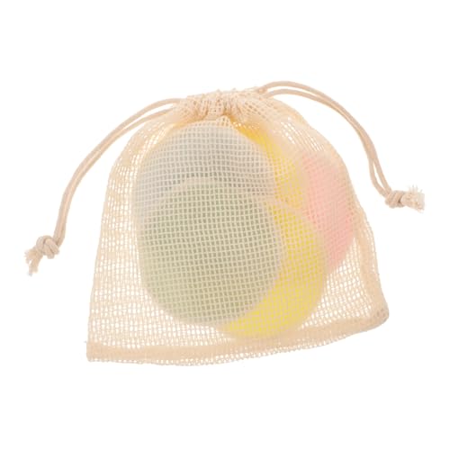 SHERCHPRY 5PCS Reusable Cleaning Pads with Drawstring Bag Double Sided Printed Makeup Pads for Easy Facial Cleaning Soft Fluffy Material for Women Random Colors Random Color