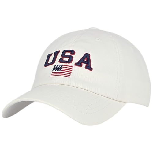 Image of E BY ELIDAN USA Hat, Embroidered American Flag Baseball Cap for Men Women