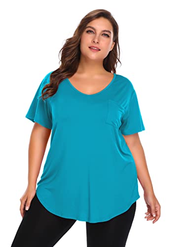 Image of BELAROI Women Plus Size Tops V-Neck Tunics Shirts