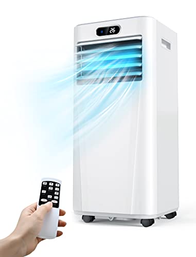 スポットクーラー Rintuf 2.6kW ポータブルエアコン 工事不要 7.3畳 スポットエアコン 冷房 除湿 送風 換気 ノンドレン 24Hタイマー 静音設計 リモコン付き キャスター付き 熱中症対策 暑さ対策 省エネ 移動式 家庭用 業務用 J0A4210Q-8K