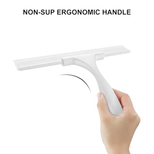 Image of SetSail Squeegee for Shower Glass Door, 10 Inches, White