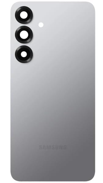 Tapa trasera para Samsung Galaxy S25 plateada con adhesivo y lente de cámara