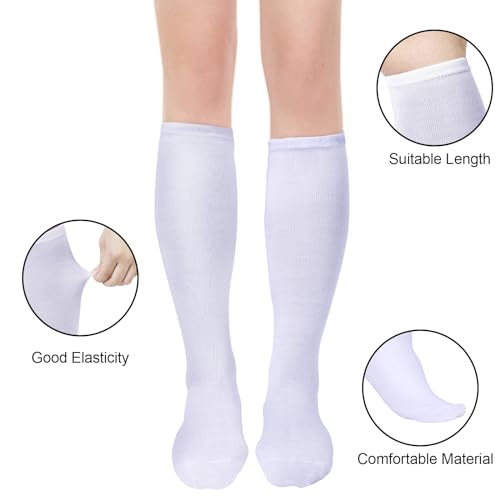 Senker Fashion Women's Knee High Socks Cotton Stockings for Women Long Striped Tube Boot Sock for Casual Outdoor Sport3