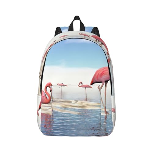 Sac à dos d'infirmière EdWal pour ordinateur portable avec imprimé flamants roses