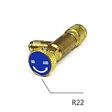 Material: metal. Hengxingwf Válvula de Seguridad Aire Acondicionado y fluoruro R22 Plus, válvula de Seguridad de fluorina R410 Plus, válvula de Seguridad para Interruptor de fluorina, Azul, As Description