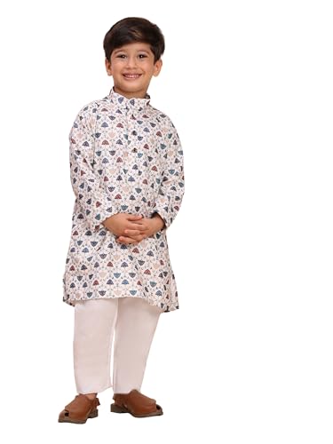 Image of Pro-Ethic Style Developer Boys Heavy Cotton Printed Kurta and Pajama Set for Kid's Ethnic Wear (S-280)