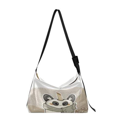 Bandolera cruzada para niños y mujeres, bolsas de hombro a la moda, paquetes de cintura lindos dibujos animados panda Boba Milktea usando, Varios colores, 1 size
