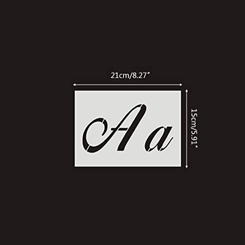 Conjunto de 36 peças/conjunto de letras estêncil pintura de parede madeira DIY modelo de desenho art