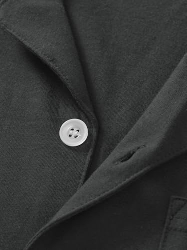 Esenchel Men's Cotton Knit Sleep Shirt Button Down Pajama Top 2 Pack4