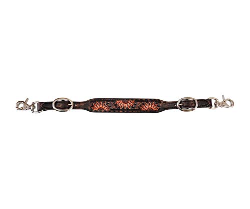 Circle Y Vintage Hand-Tooled Sunflower Wither Strap - Horse Size