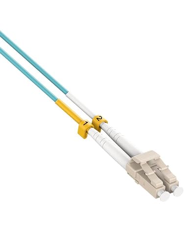 VANDESAIL Fiber Patch Cable, 10G Gigabit Fiber Optic Cables with LC to LC Multimode OM3 Duplex 50/125 OFNP (LC to LC-1 Pack,OM4, 7M (22FT)