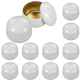 HOODANCOS Tarros Metálicos para Velas 8oz 12 Unidades, Recipientes de Hojalata de Color Claro para Hacer y Almacenar Velas Aromáticas, Latas Pequeñas DIY para Artesanía y Decoración de