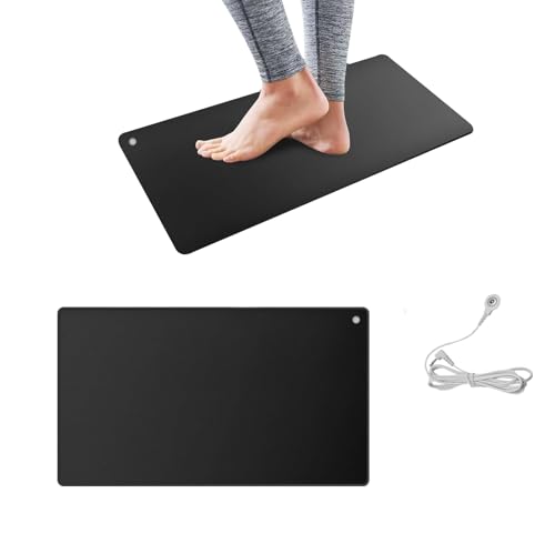 Grounding Mat, 60 cm x 40 cm - Reduce Anxiety & Stress, Earthing Mat for Better Sleep & Balance, Grounding Mat for Use at Home, Office, Work - Grounding Well Mat for Health