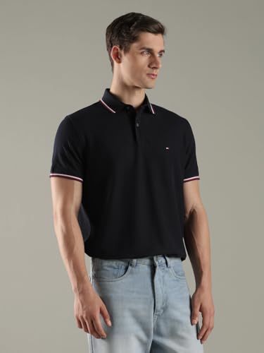 Image of Tommy Hilfiger Men Polo Cotton Regular Fit Shirt