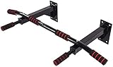 KingSaid - Barra de dominadas para montar en la pared, barra para pull-up, barra entrenamiento variado, para entrenamiento en casa, gimnasio, negro