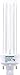SYLVANIA Ecologic DULUX Double Compact Fluorescent Lamp with 4-Pin Base, 13W, 2700K, 82 CRI, For Electronic and Dimming Ballasts, Frosted, White (20682)