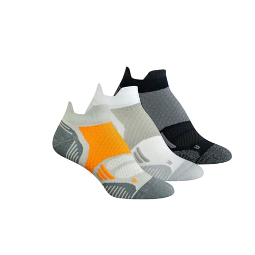 Low Cut Ankle Heel Tab Athletic Sports Pickleball Socks for Men & Women – Moisture Wicking Compression Socks 3 Pairs