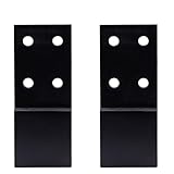 Bed Frame Legs Replacement Parts Bed Feet Furniture Support Leg Reinforcement Kit for Wooden Beds Table Cabinet Sofa Bolt-On Direct Replacement Straight Leg Replace Part Not Plastic Black 2 PCS 3inch