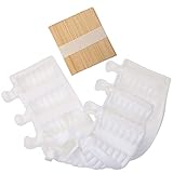 Mini Skater Silicone Ice Cream Bar Mold, Spiral Shape, 8-Cavities, White, with 50Pcs Wooden Sticks