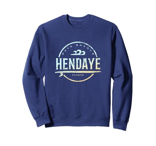Hendaya Francia - Retro Hendaya Francia Vintage Surf Sudadera