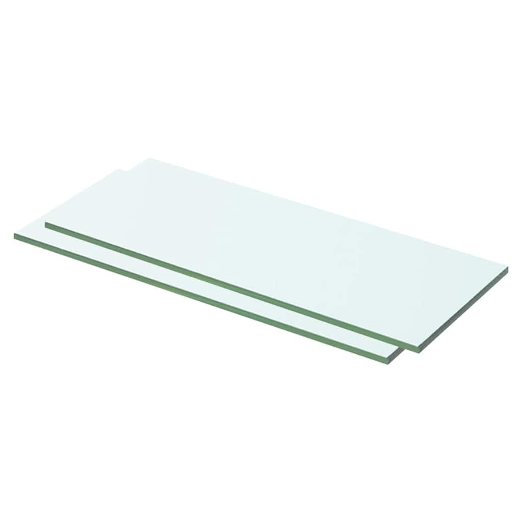 vidaXL Regalböden 2 STK. Glas Transparent 50x15 cm