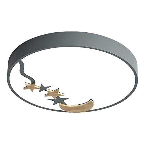 Plafonnier LED anti-eblouissement en bois variable pour chambre bebe
