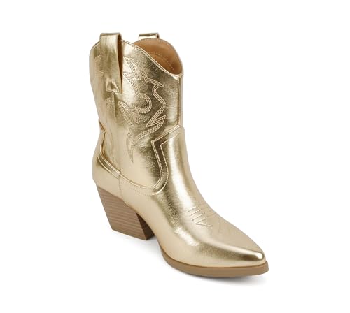 Image of Soda inchBLAZING inch ~ Women Western Bootie Pointe Toe with Low Heel (Wide Fit Available)