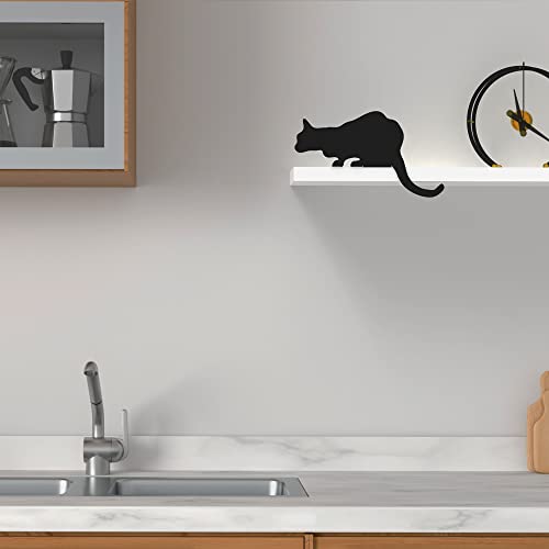 Artori Design Cat Figurine For Home Decorations And Living Room Decorations - Funny Cat Stuff For Cat Lovers - Metal Cat Decorations, Cat Statue For Shelf Decor - Churchill Black Cat Decor #TOP3