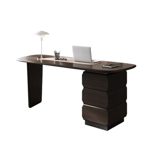 AILIUXIAOYAN Escritorio de computadora Escritorio de Oficina con Espacio de Almacenamiento, Mesa de Escritura Moderna con archivador de 3 cajones, Marco de Madera Maciza Estable(180cm)
