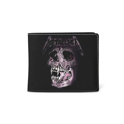Rocksax Metallica Wallet-Pushhead, Accessoire Portefeuille de Voyage Mixte, Noir, Small