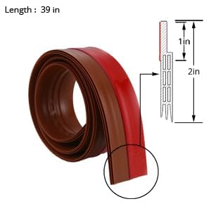 SIMXEN Self Adhesive Door Bottom Sealing Strip Guard for Home Door Protector for Home from Dust, Insects, Waterproof, Soundproof Door Seal, Door Air Blocker 1 Meter (Brown) 2