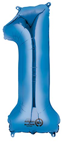 Preisvergleich Produktbild Amscan 2827301 Folienballon 1, Blau