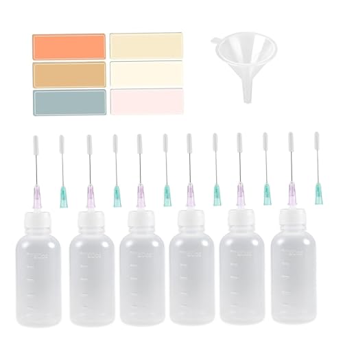 Perfeclan Botellas aplicadoras con Puntas de precisión, goteros para Aceite, Botellas exprimibles para Aceite, aplicadores de Pegamento vacíos, para Pintura