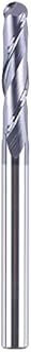 SpeTool 14411 Ball Nose Carbide End Mill CNC Cutter Router Bits Double Flutes Spiral Milling Tool 1/4 inch Shank with 3 inch Over Length