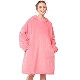 LetsFunny Blanket Hoodie,Oversized Wearable Sherpa Fleece Blanket Sweatshirt,Super Soft Warm Cozy with Giant Pocket,Gifts for Women Men Adults Teenagers Kids, One Size Fits All
