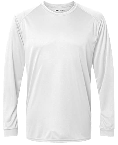 DRIEQUIP Men's UPF 50 UV Sun Protection Performance Long Sleeve T-Shirt -2XL-White