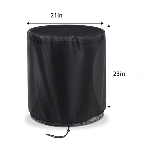 TheElves Cool Bar Cover, Outdoor Bar Table Covers Waterproof for Beer and Wine Cooler, Heavy Duty Round Covers Fit for Keter & Tangkula Cooler - 21"D x 23"H