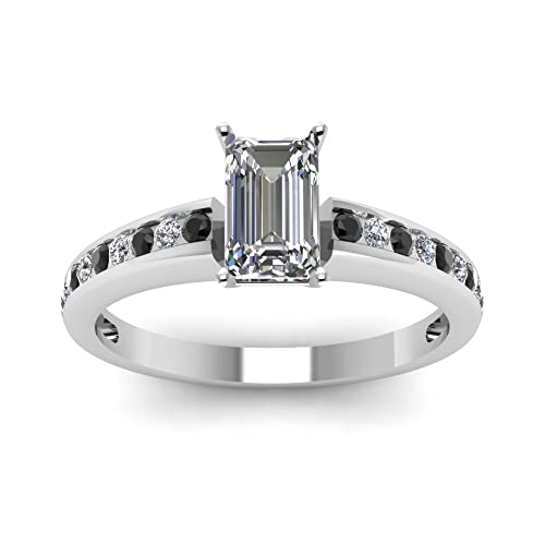 Bague diamant canal argent émeraude fiançailles taille 47 au 70 pour femme