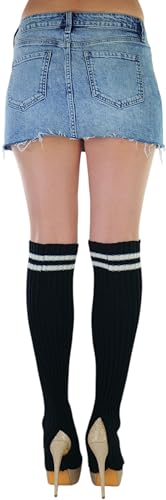 Image of ToBeInStyle Women's Ribbed Acrylic Footless Leg Warmers