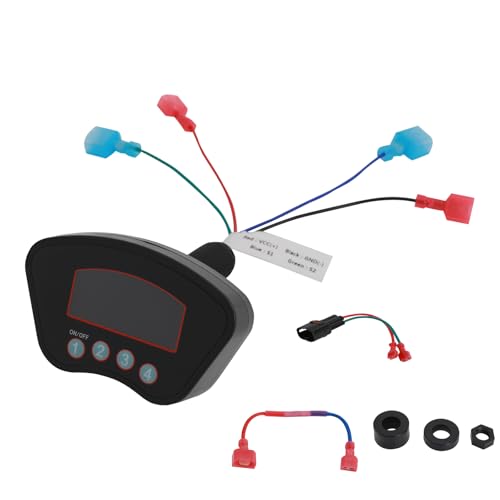 RIAHNEAH Golf Cart Keyless Ignition Switch with Digital Battery Monitor,