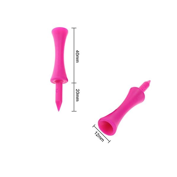 Crestgolf-Golf-Tees-Plastic-Castle-tee-Step-Down-Value-50-Pack-2-3-4inch-Set-Control-de-Altura-Profesional-para-Practicar-Color-Rosa