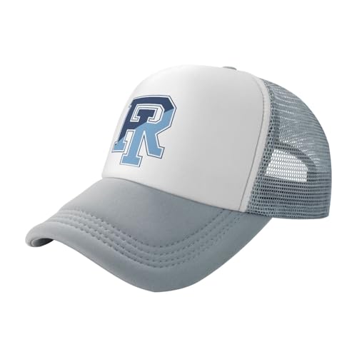 Uri University of Rhode Island Rams Trucker Hats for Both Men and Women - Mesh Baseball Snapback Hats Gray