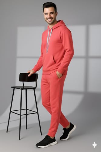 Image of Mack Jonney Solid Track Suit for men | Co-ord Set | Warm Fleece Tracksuit Set | Full Sleeve Hoodie