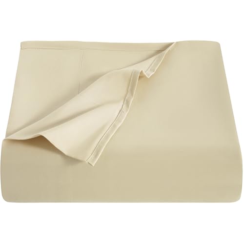 Image of NTBAY King Microfiber Flat Sheet, 105 x 102, Light Taupe