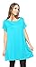 Free to Live Women's Long Flowy Short Sleeve or Sleeveless Tunic (XL, Jade)